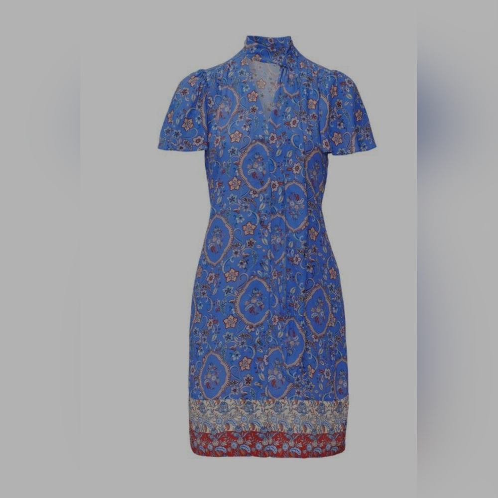 Robert Graham Daphne Print Silk Blend Mini Dress
